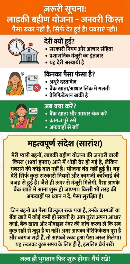 Ladki Bahin Yojana January Installment 2026 Payment Status, Delay Reasons, और Eligibility Update