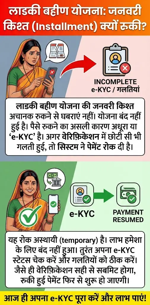 Ladki Bahin Yojana January Installment की समस्या – Verification, Eligibility और Updates