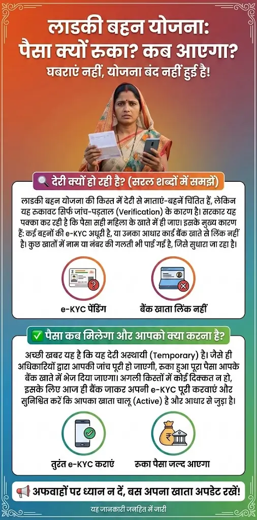 Ladki Bahin Yojana Payment Delay: जानिए Reason और कब Credit होगी Amount?