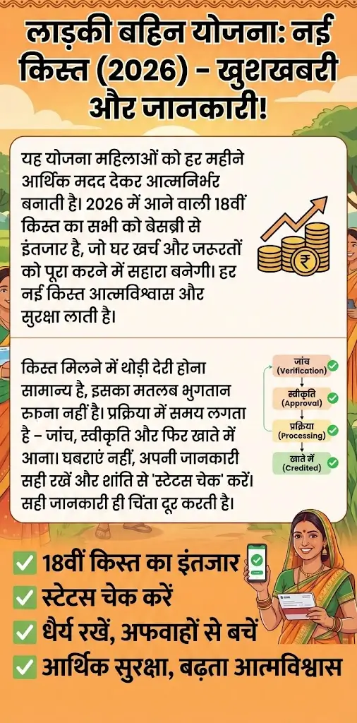 Ladki Bahin Yojana New Payment Update 2026: Check 18th Installment Date & Status