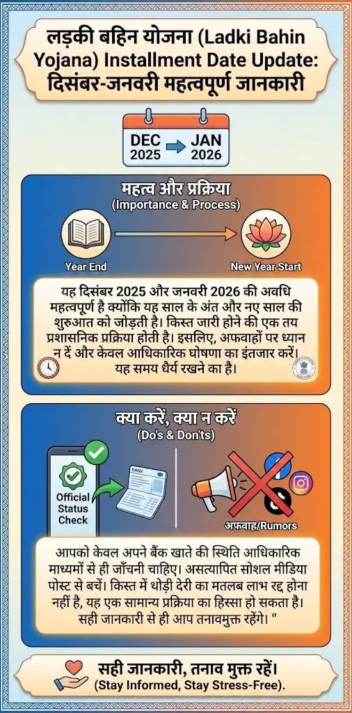 Ladki Bahin Yojana Installment Date Update 2025–26: दिसंबर और जनवरी भुगतान अनुसूची (Payment Schedule)