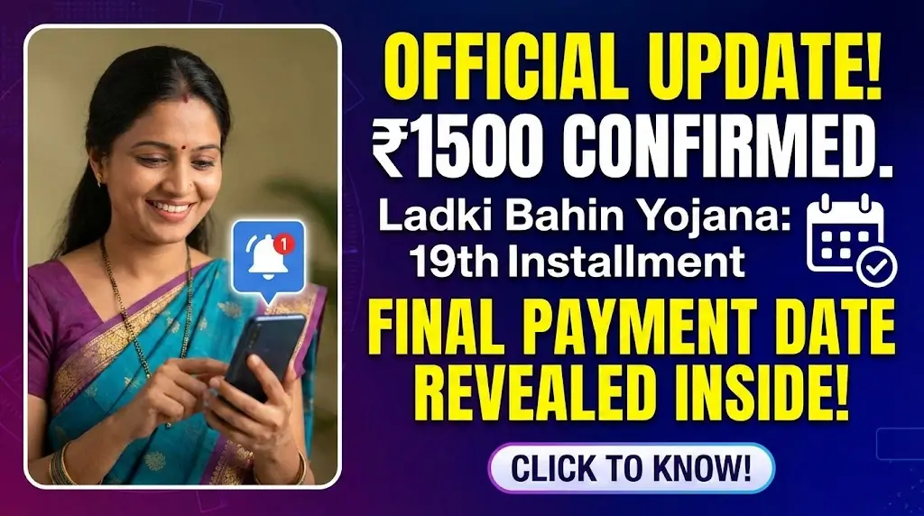 Ladki Bahin Yojana New Update ₹1500 की 19th Installment Final Payment Date का खुलासा